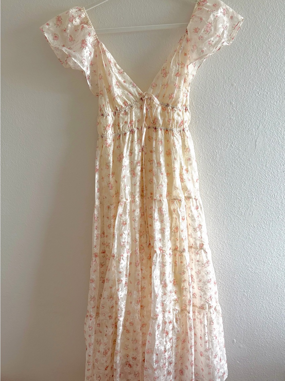 Altar’d State Floral Cream Maxi Dress